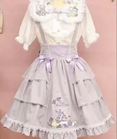 Amavel Bonbon Ribbon Chaton ジャンスカ ブルー - メルカリ
