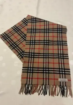 バーバリーロンドン　イギリス製　ノバチェック　カシミヤ100% ロングマフラー BURBERRY（バーバリー） マフラー カシミヤ100% ロング 大判 英国