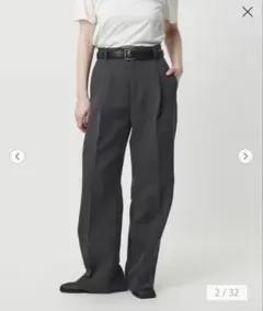 MARW UNITED ARROWSタック ストレートパンツII DK.GRAY
