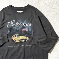 ホリスター クラシックカー プリント スウェット XL フェード 薄手 古着のサムネイル