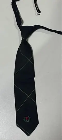 【新品】ミキハウス☆キッズ用フォーマルワンタッチネクタイ☆ネイビー系チェック柄