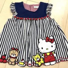 ベイビーチアー　サンリオコラボ！ハローキティ ストライプ 半袖ワンピース