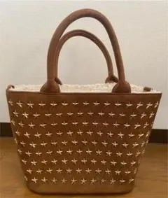 新品同様　ディアベル　diavel トートバッグ　星　ファー　ベージュ