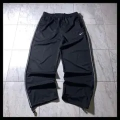 90s 00s NIKE バギー ワイド トラックパンツ ドローコード Y2K