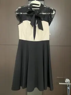 dazzy store レース切替リボンミニドレス ブラック S