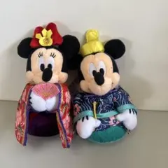 ミッキー&ミニー　おひなさまぬいぐるみ【2018年ひなまつり】