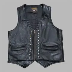 vanson leather バンソン レザー ベスト 38 黒 - メルカリ