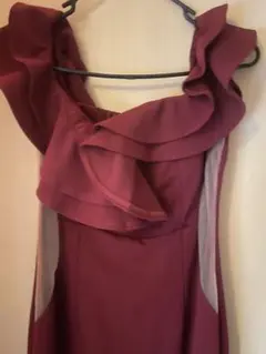 オフショルダー ロングドレス ボルドーのサムネイル