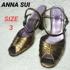 ANNA SUI　アナスイ　パンプス　ハイヒール　ビジュー　ゴールドのサムネイル