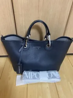 EMPORIO ARMANI ネイビー トートバッグ