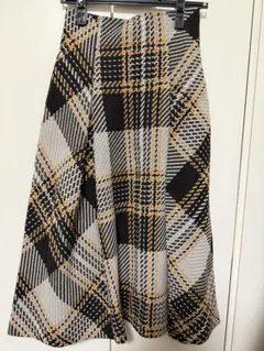 SNIDEL スナイデル ロービングチェックミディスカート