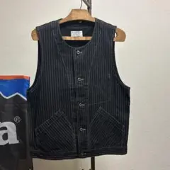 Schott Bros. Perfecto ストライプデニムベスト S - メルカリ