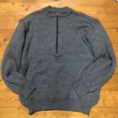 グレー ジッパー付きハイネックセーター Mサイズ