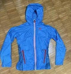 adidasウィンドブレーカーレディースブルー