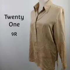 Twenty One　シャツ　9R　ベージュ　スエード調　タグ付　ヴィンテージ