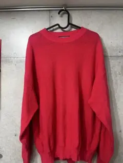 LAWSON・FREAK 赤 長袖ニットセーター