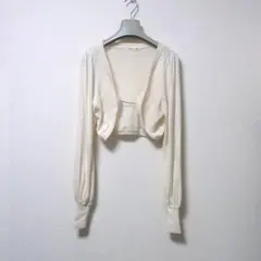 ヴィヴィアンタム VIVIENNE TAM シルクウールボレロニットカーディガンのサムネイル
