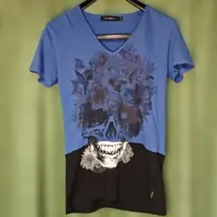 CIVARIZE Vネック Tシャツ スカル 花柄44のサムネイル