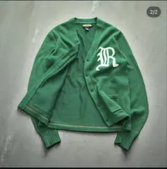 【希少】Ralph Lauren RUGBY カーディガン グリーン Rロゴ