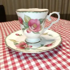 HOYA 紅椿　カップ&ソーサーセット 金彩　カメリア