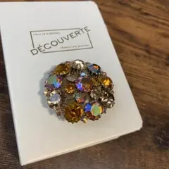 DECOUVERTE デクーヴェルト ビジューブローチ 箱付き コサージュ