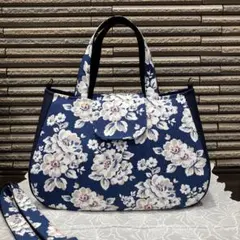 (訳あり) ハンドメイド＊蓋付きトートバック・キャスキッドソン