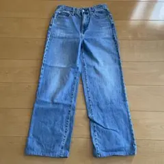ユニクロ ワイド デニム ブルー