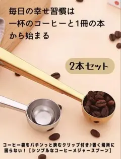 【年末限定SALE】クリップ付きスプーン、コーヒーメジャー　ステレンス製のサムネイル