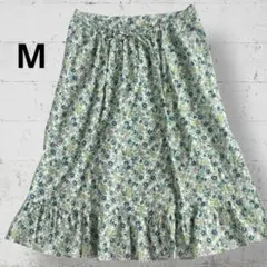 オリーブデオリーブ 【M】スカート フレア すそギャザー 膝丈 花柄のサムネイル
