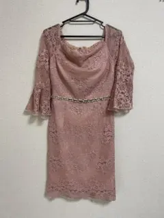 レース オフショルフレアスリーブ ドレス M