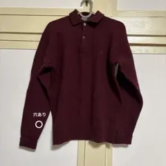 ラルフローレン バーガンディ ポロニット ラムウール