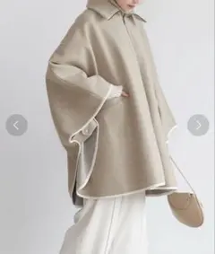 coca ベージュ ポンチョ　コート