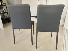 シンプルダイニング　スタッキングチェア 2脚セット