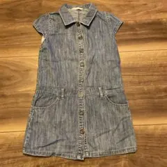 デニム 半袖ワンピース　120