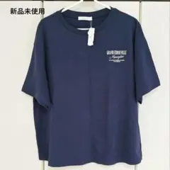 ネイビー コットン Tシャツ FREE sizeのサムネイル