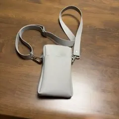 シンプル グレー ショルダーバッグ サコッシュ