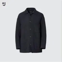 UNIQLO+J ウールブレンドオーバーサイズシャツジャケット ダークグレー　M