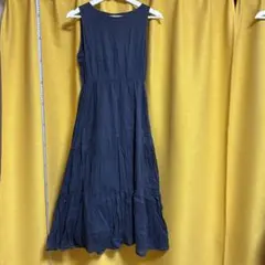 a.v.v ワンピース S ネイビー 夏 ノースリーブ ティアード