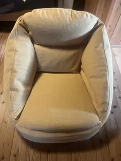 【無印良品】空気でできたソファ　イエロー　付属の空気入れあり