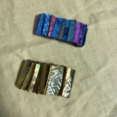 【海外購入】カラフル貝殻ブレスレット　セット