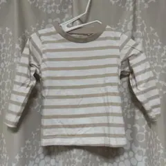 ロンT ボーダー　80センチ　ホワイト　ベージュ