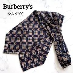 Burberry's バーバリー アスコットタイ シルク スカーフ ノバチェック