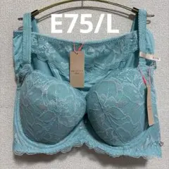 E75水色 アモスタイル チャーミングラマー 脇高エアリー ブラ＆ショーツ 新品