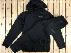 Nike Dri-FIT ブラックジャージ上下セット S