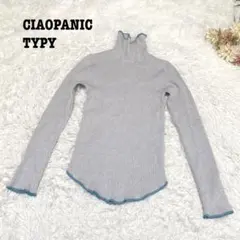 s.2070【チャオパニックティピー】長袖 ニット タートルネック グレー F