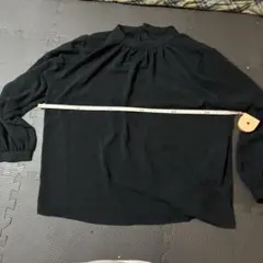 大きいサイズ　長袖ブラウス　ブラック