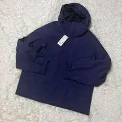 【新品タグ付き】ユニクロ ウインドプルーフパーカ L 撥水 パープル ブルー