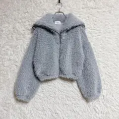 【CIRCLE】シャギーブルゾン 韓国ファッション ショート丈 y2k もふもふ