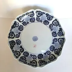 希少✨未使用保管✨九谷焼 理節 草花菊型楕円皿 単品✨皿 中皿 中井理