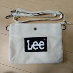 Lee ロゴ刺繍 ショルダーバッグ アイボリー